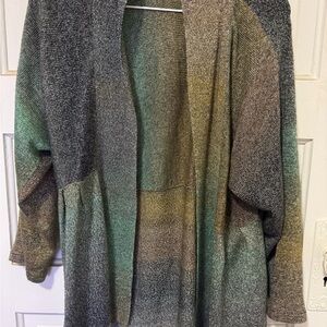 Notations Earthy Tones Open Front Cardigan